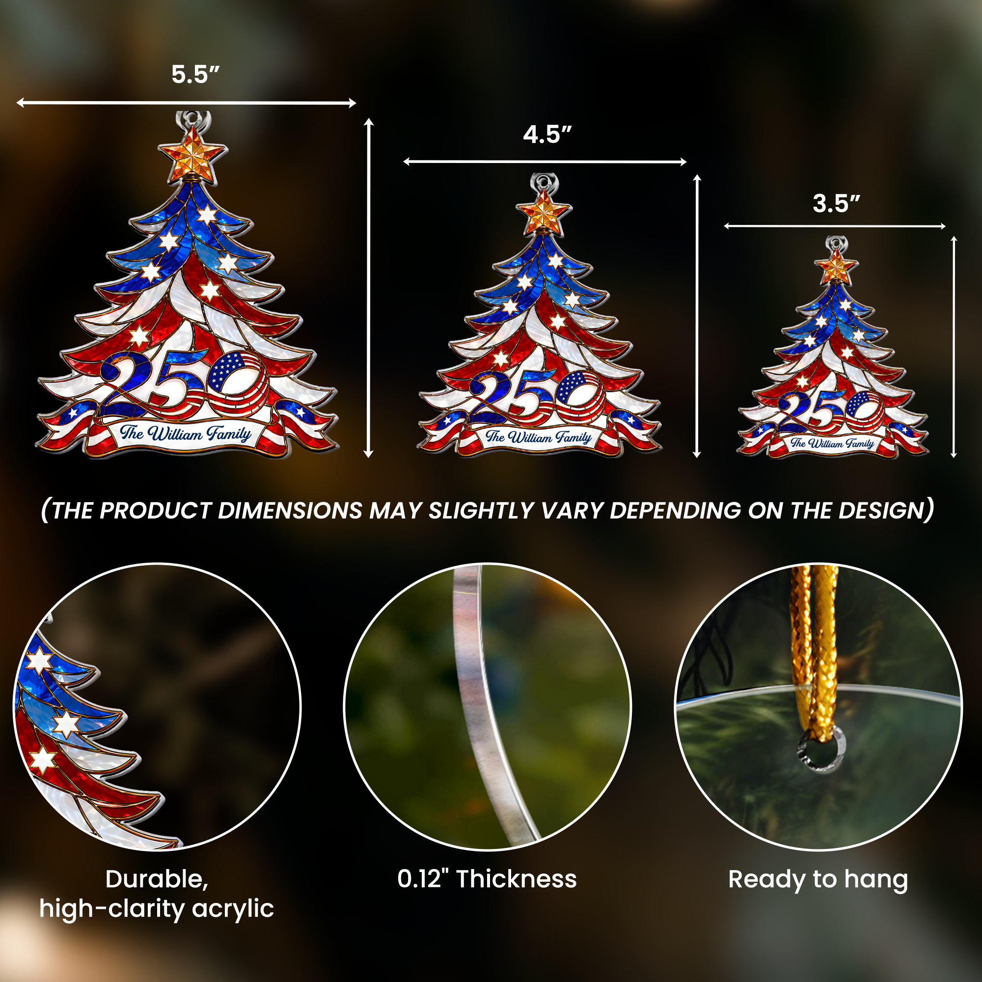America-250Th-Gift-For-Mom,-Dad,-Family-Personalized-Ornament-6