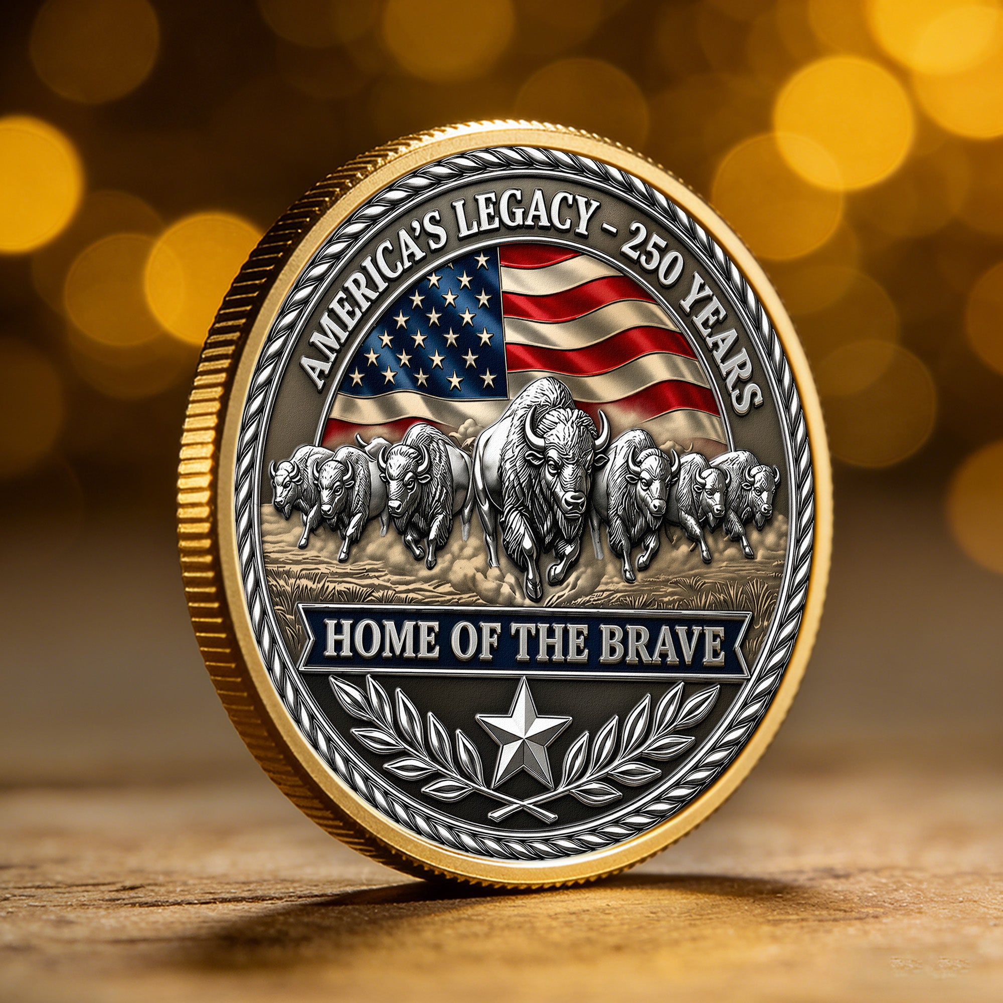 America's Legacy 250 Years Bison - Coin