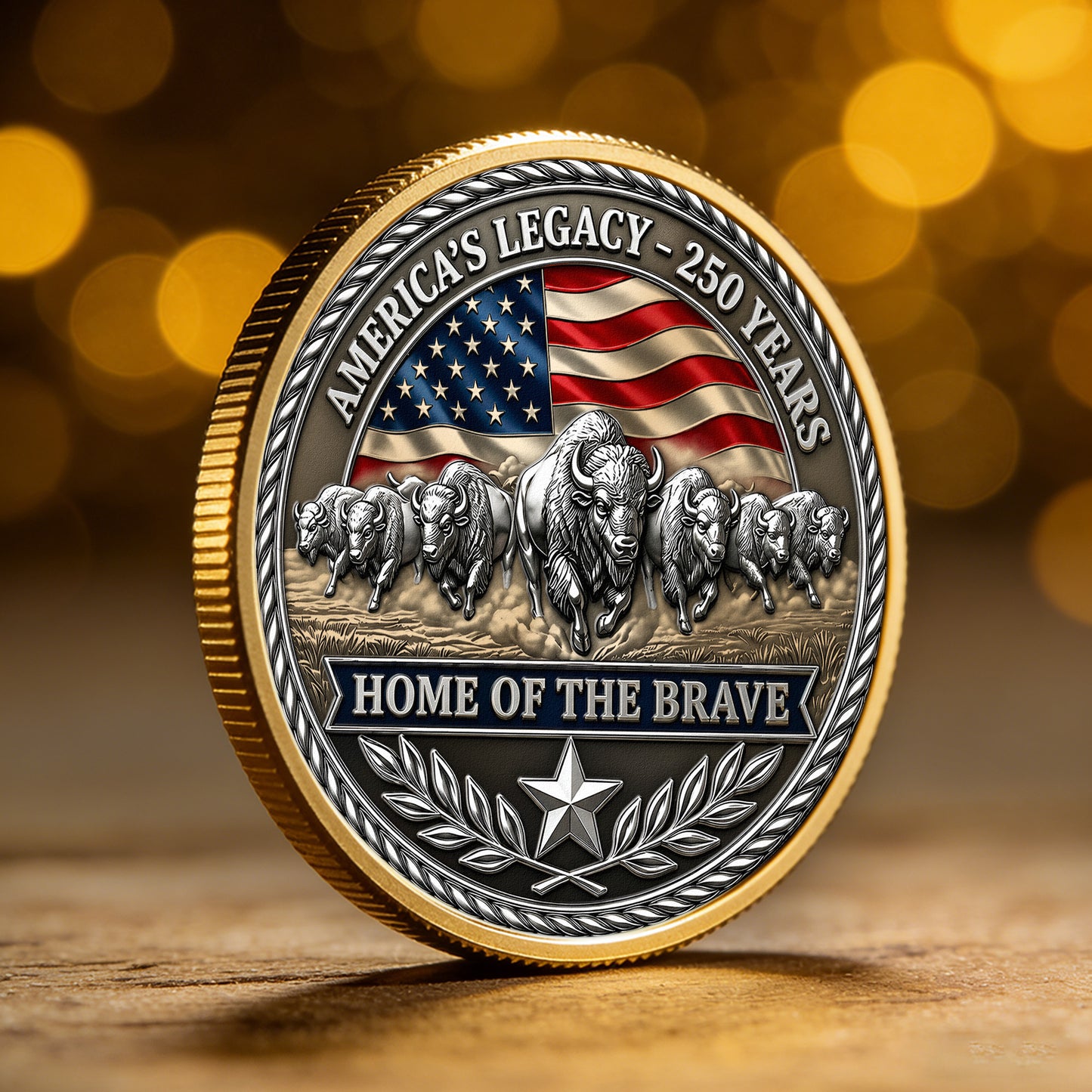 America's Legacy 250 Years Bison - Coin