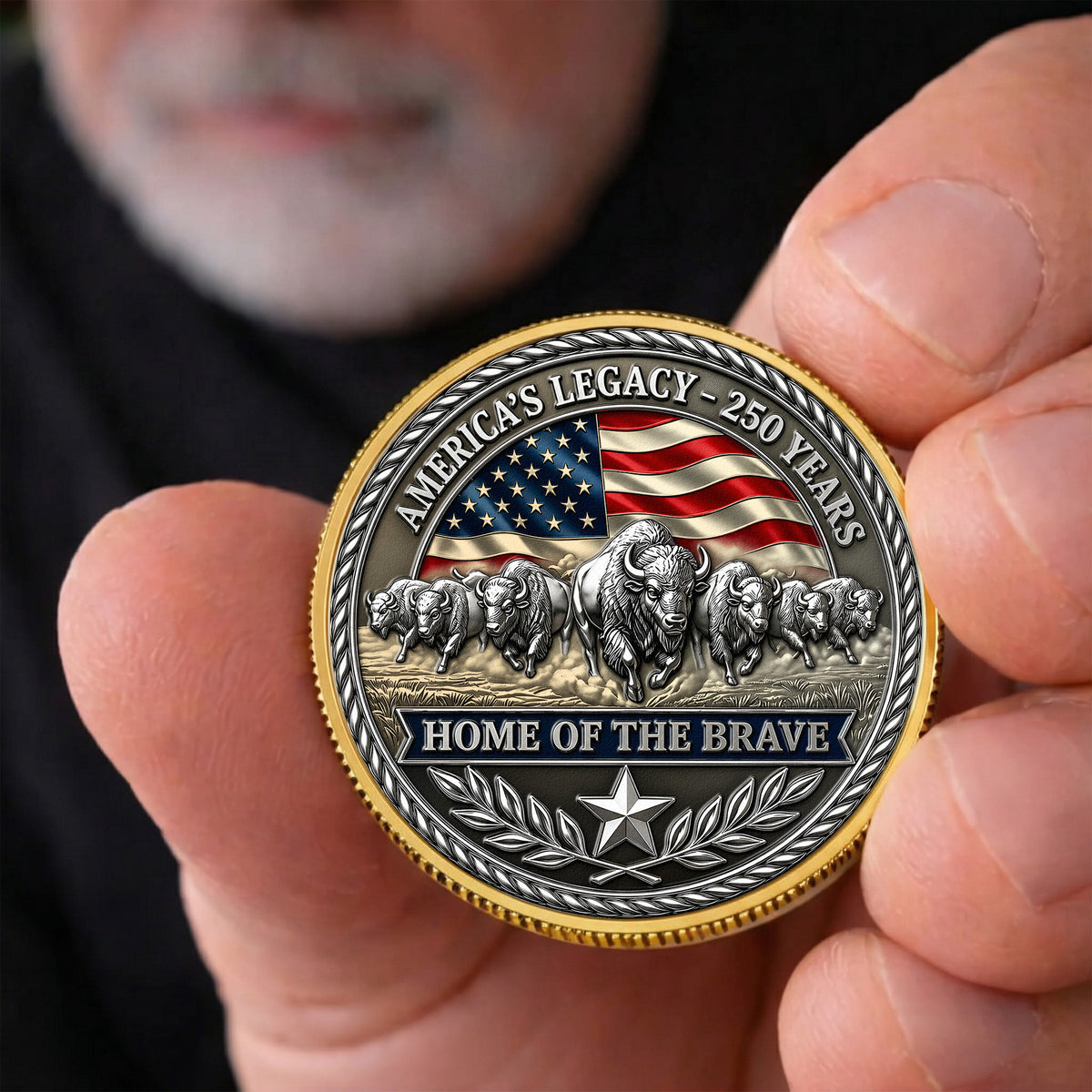 America's Legacy 250 Years Bison - Coin