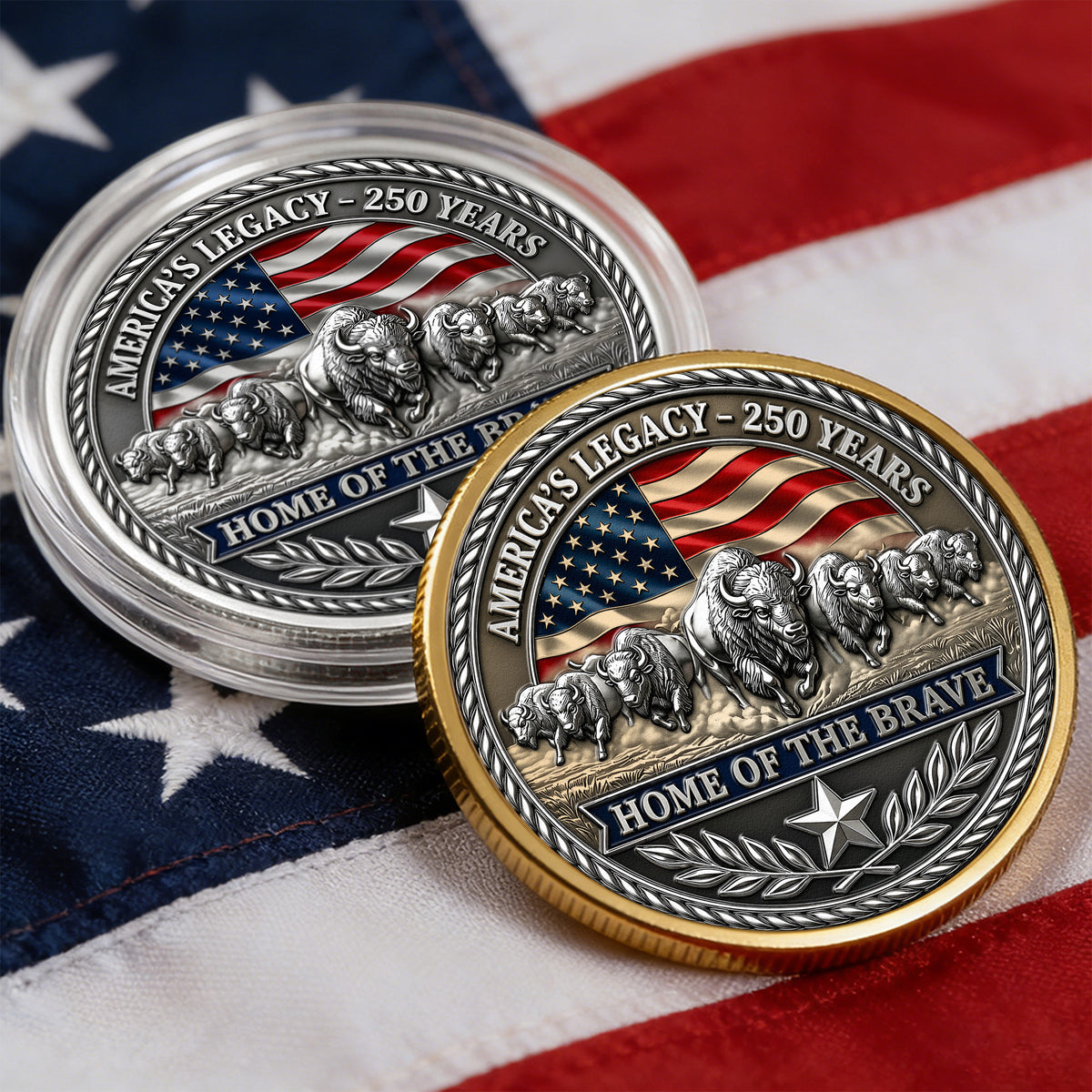 America's Legacy 250 Years Bison - Coin