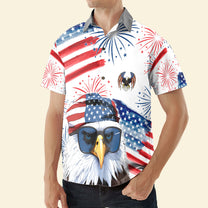 American Dad Grandpa Papa Patriotic - Personalized Back Printed Hawaiian Shirt