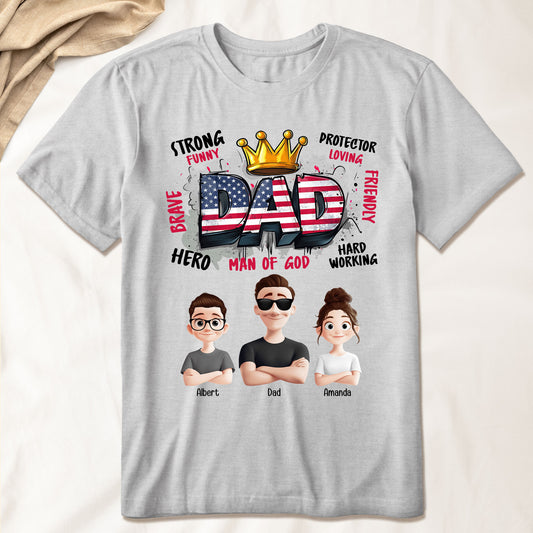 American Dad Man Of God - Personalized Shirt