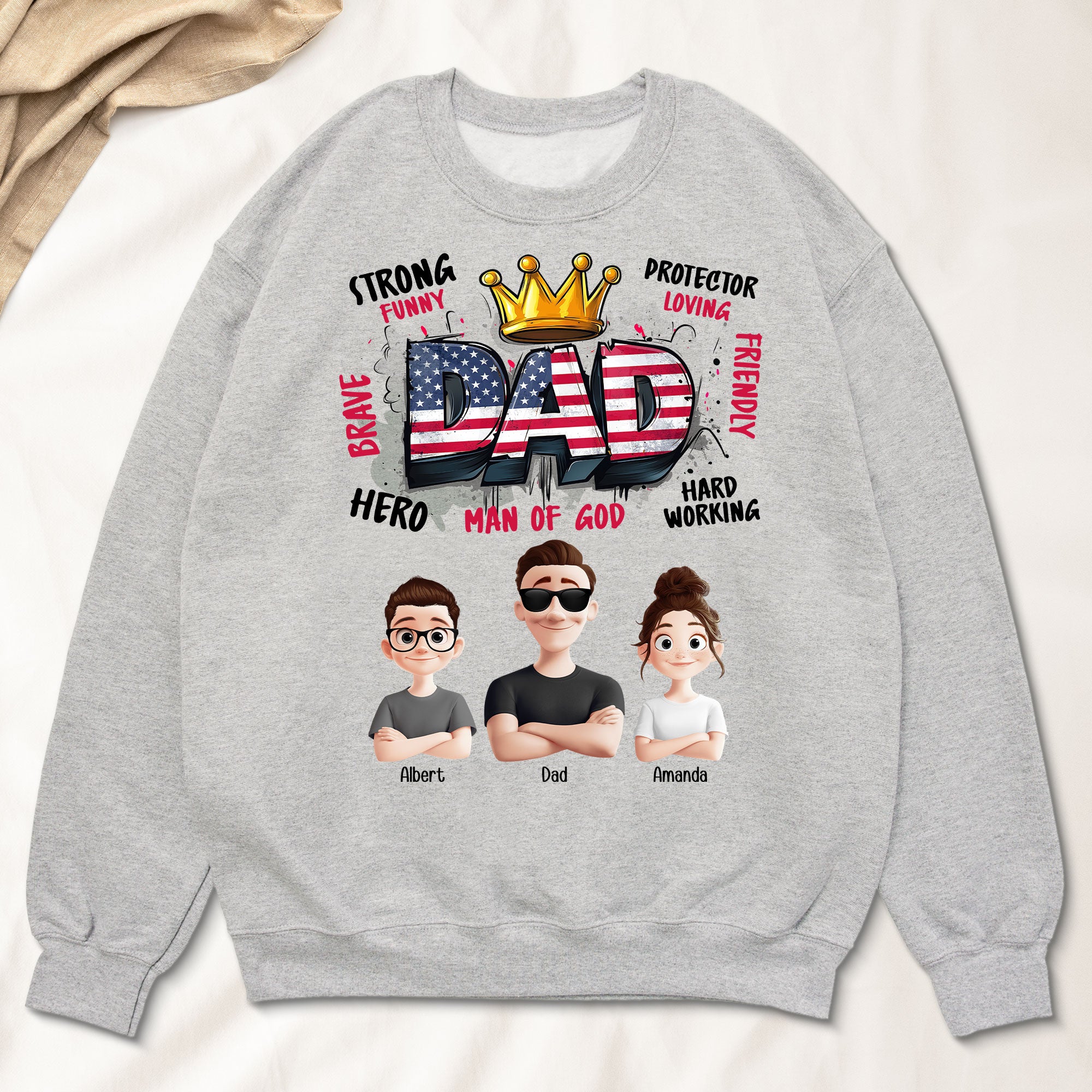 American Dad Man Of God - Personalized Shirt