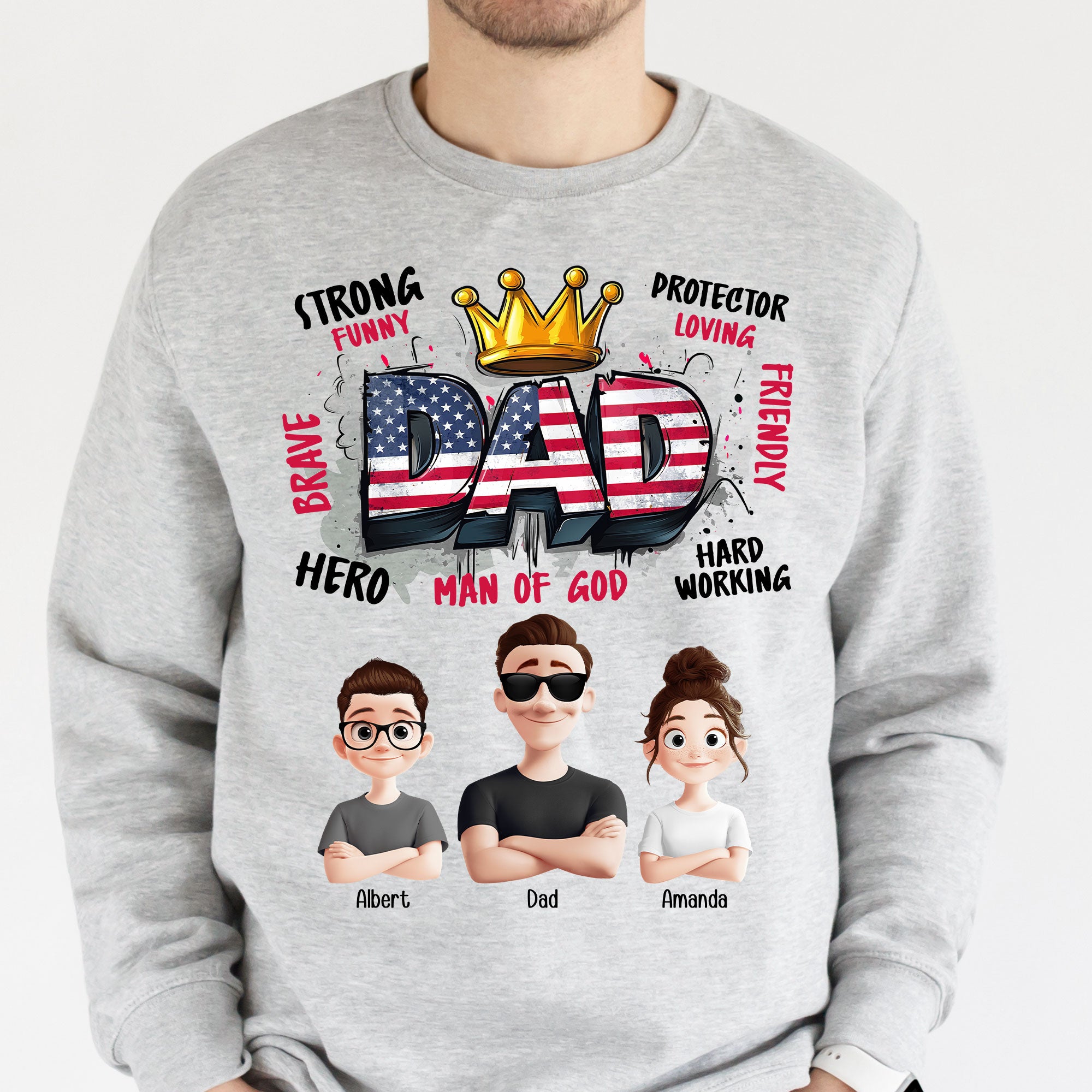 American Dad Man Of God - Personalized Shirt