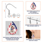 American Flag Dog Lovers - Personalized Acrylic Earrings