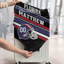 American Football Custom Name And Number - Personalized Luggage Cover