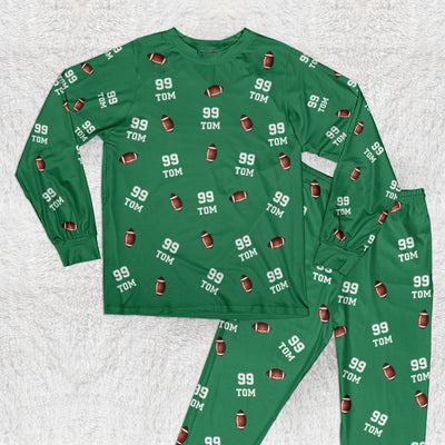 American Football Custom Name, Number - Personalized Pajama Set