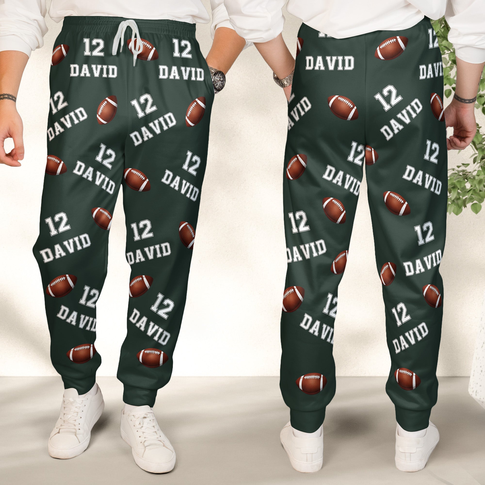 American Football Custom Name, Number - Personalized Sweatpants