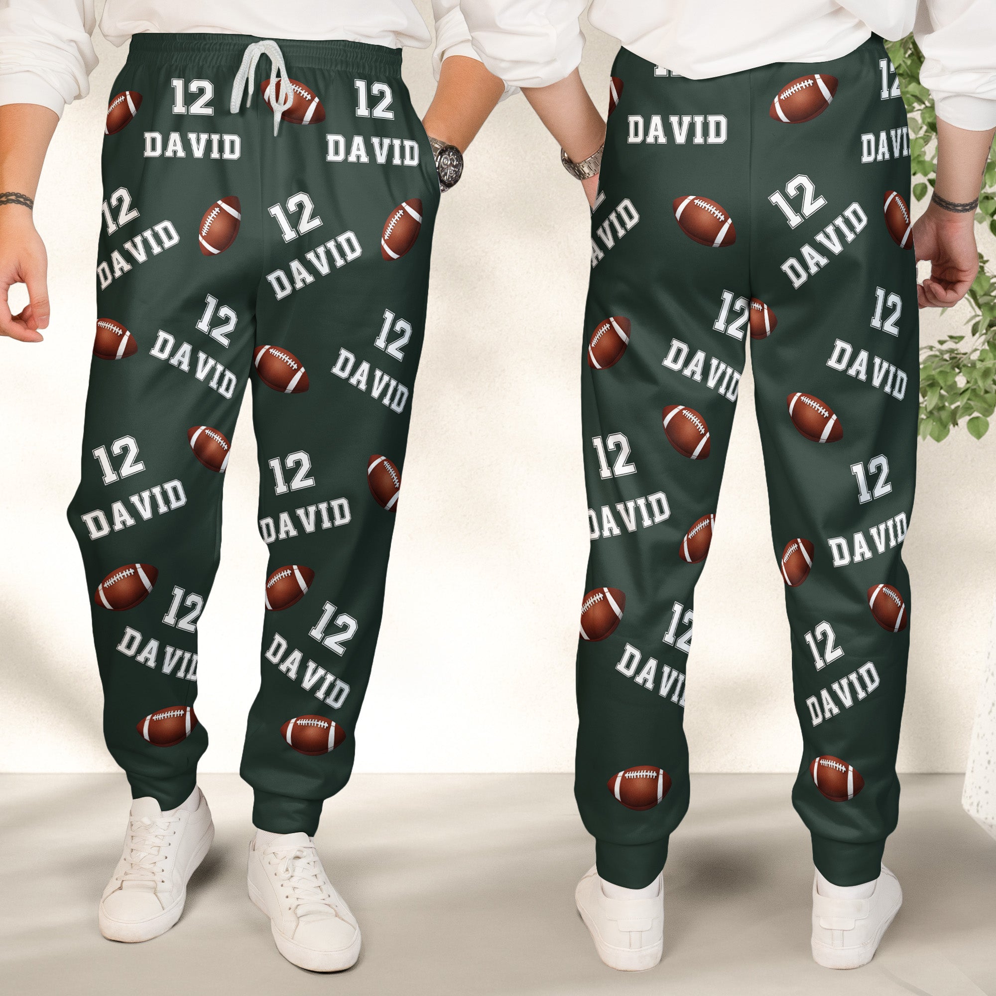 American Football Custom Name, Number - Personalized Sweatpants, Lounge Pants With Pockets, Custom Pajama Pants, Jogger Sweatpants, Gift For Son, Gift for Him