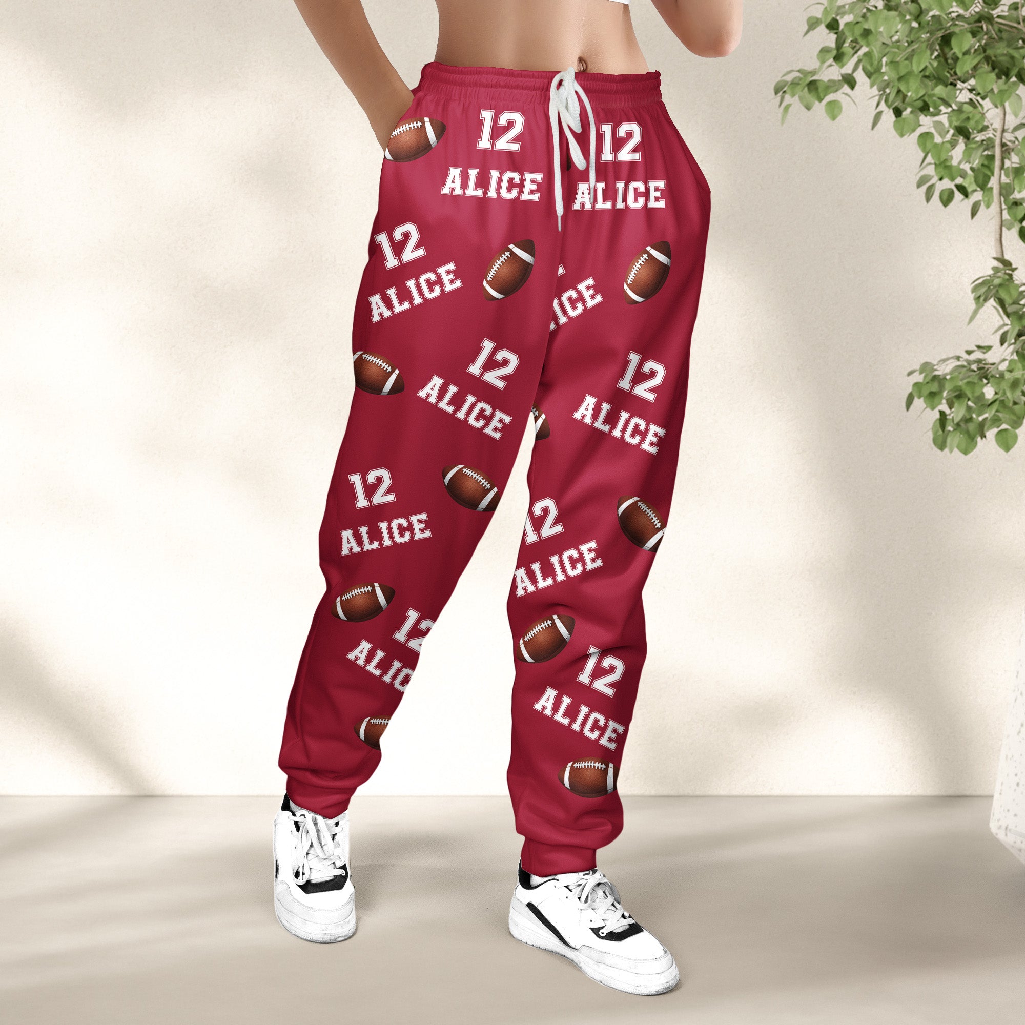 American Football Custom Name, Number - Personalized Sweatpants, Lounge Pants With Pockets, Custom Pajama Pants, Jogger Sweatpants, Gift For Son, Gift for Him