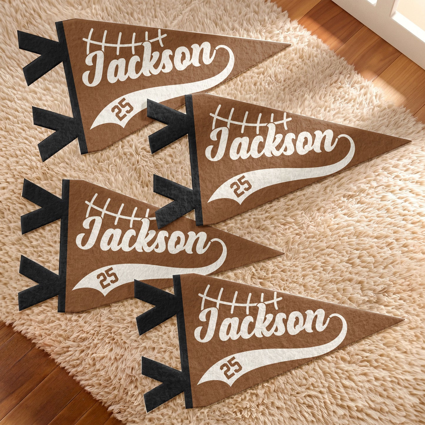 American Football Player Custom Name And Number - Personalized Pennant 1