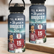 American Football Your Biggest Fan - Personalized Stainless Steel Water Bottle