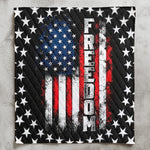 American Freedom Flag Patriotic Design - Custom Quilt Set