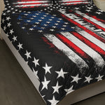 American Freedom Flag Patriotic Design - Custom Quilt Set