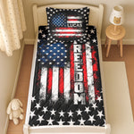 American Freedom Flag Patriotic Design - Custom Quilt Set
