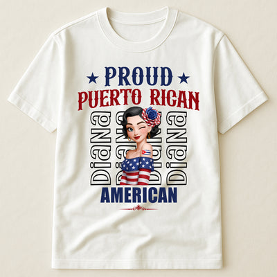 American Grown With Mexican Puerto Rican Cuban Hispanic Roots - Personalized Shirt