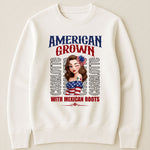 American Grown With Mexican Puerto Rican Cuban Hispanic Roots - Personalized Shirt