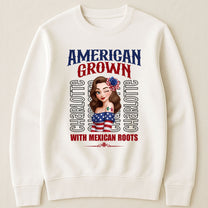 American Grown With Mexican Puerto Rican Cuban Hispanic Roots - Personalized Shirt
