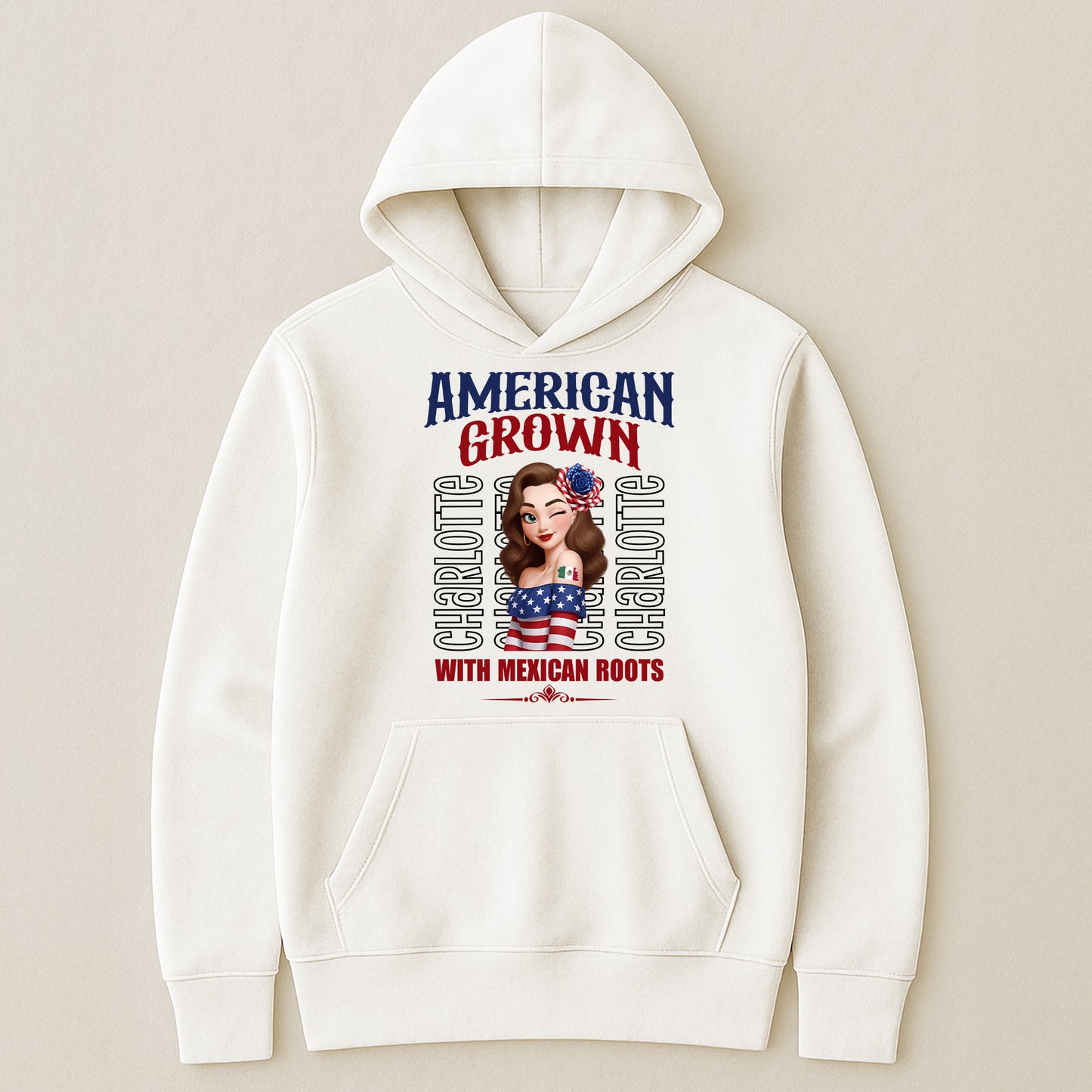 American Grown With Mexican Puerto Rican Cuban Hispanic Roots - Personalized Shirt