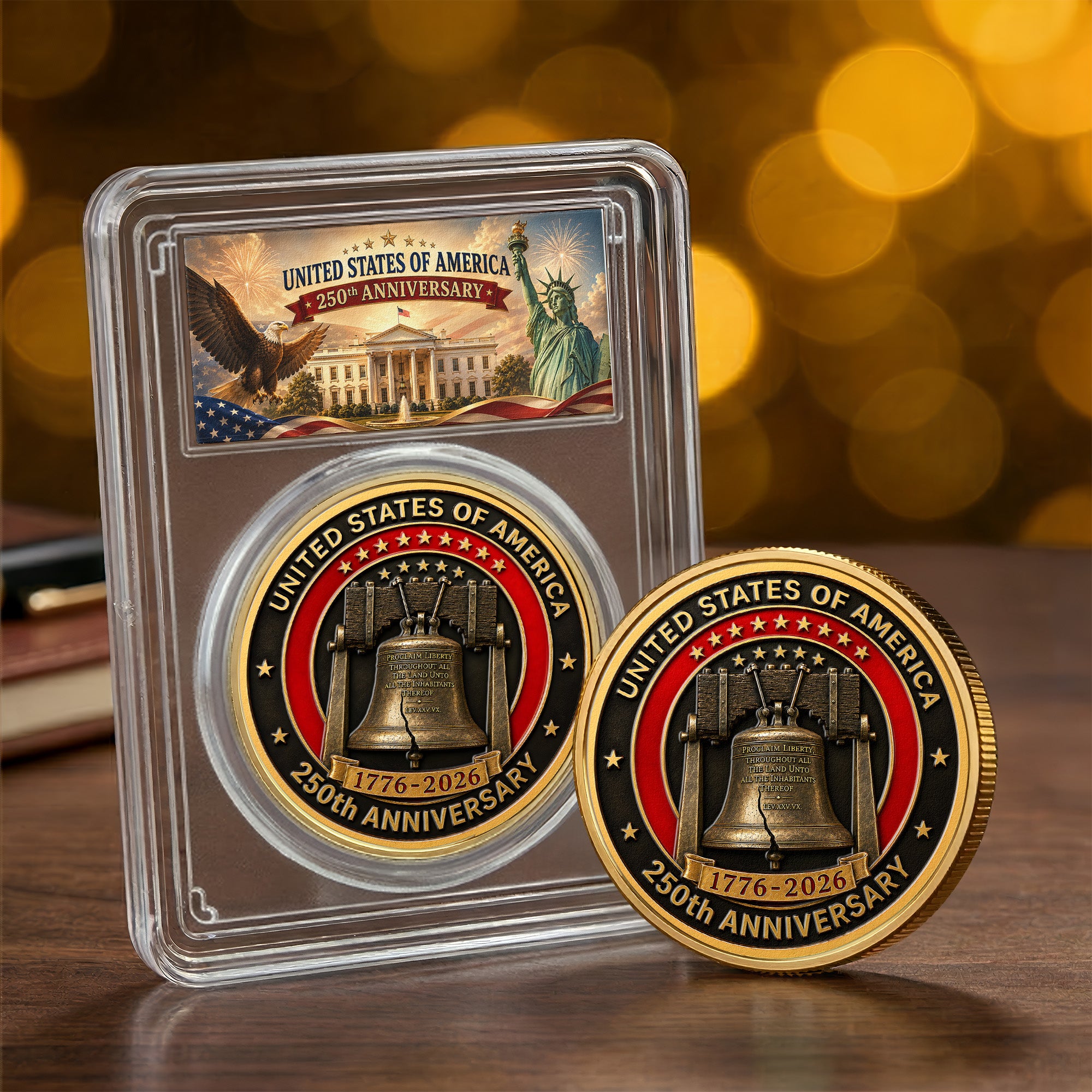 American Symbol 250 Years Of Freedom Liberty Bell - Coin