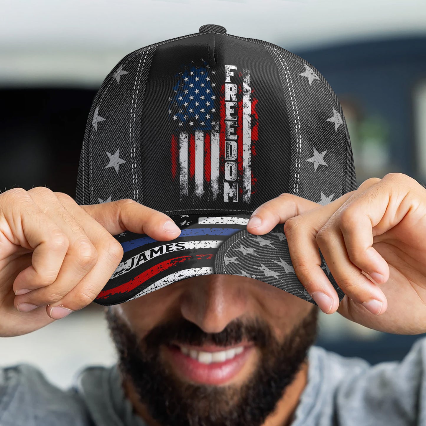American-Freedom-250Th-Anniversary-Jet-Fighter-Personalized-Cap-4