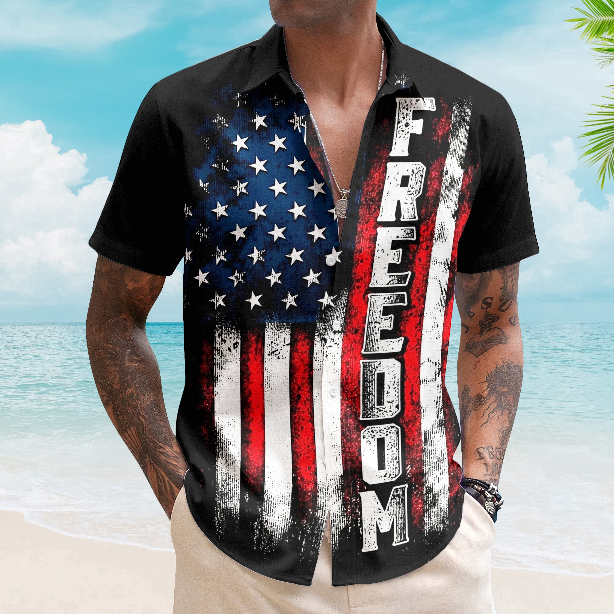 American_Freedom_Flag_Patriotic_Design_Personalized_Hawaiian_Shirt_1
