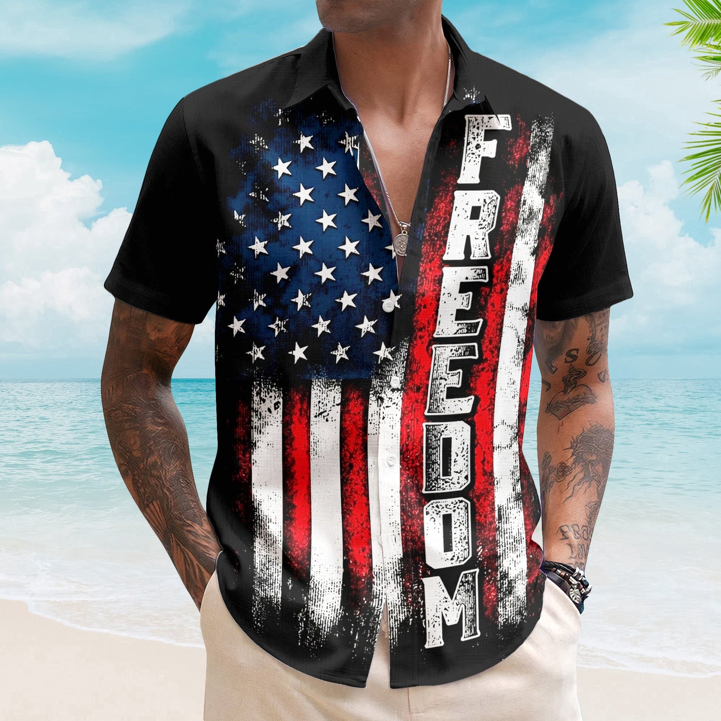 American_Freedom_Flag_Patriotic_Design_Personalized_Hawaiian_Shirt_1