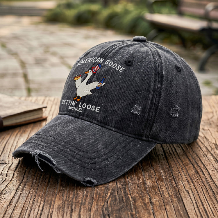 American-Goose-Gettin'-Loose-Funny-Personalized-Cap-3