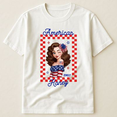 American Honey Red, White & 250 Patriotic - Personalized Shirt