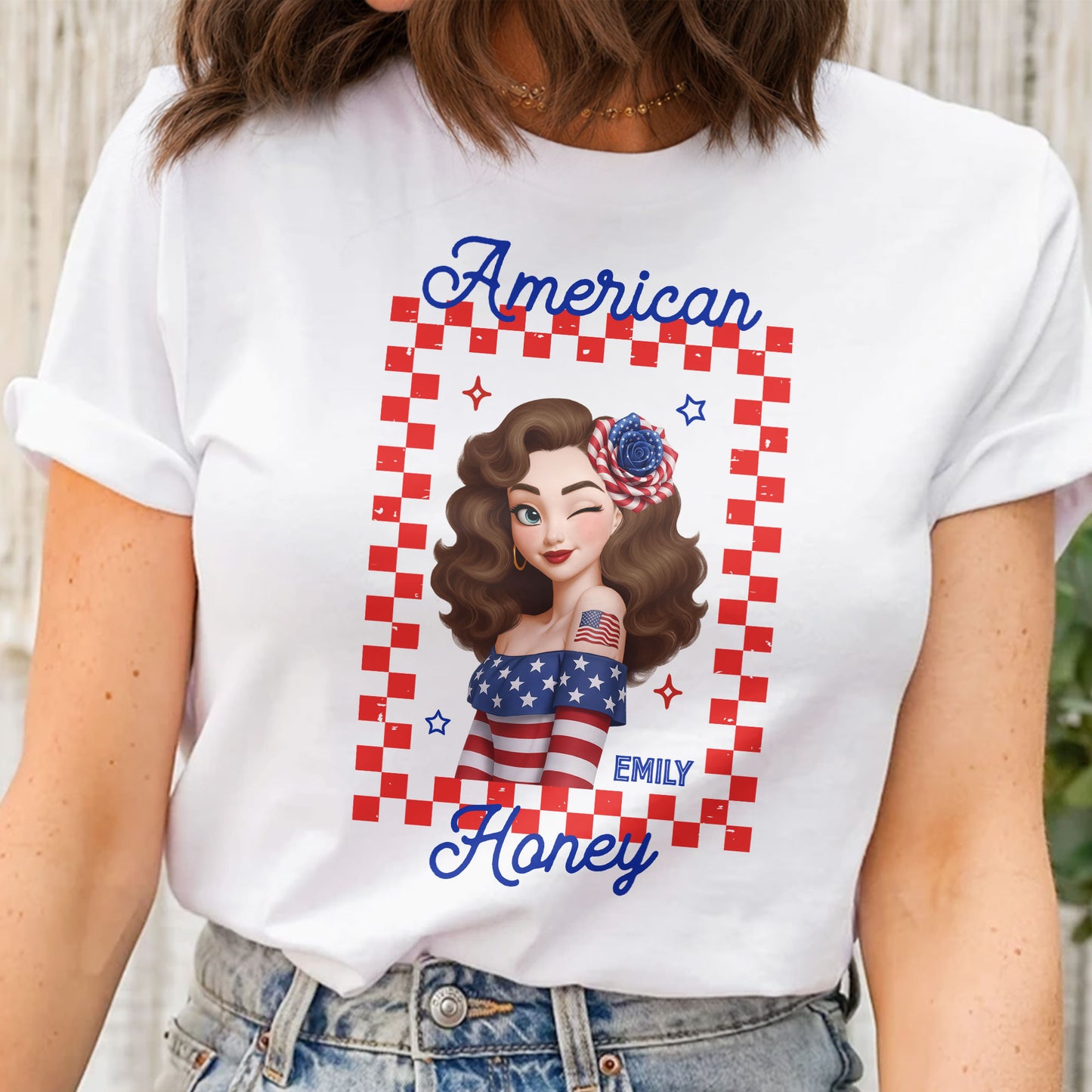 American-Honey-Red,-White-&-250-Patriotic-Personalized-Shirt-2