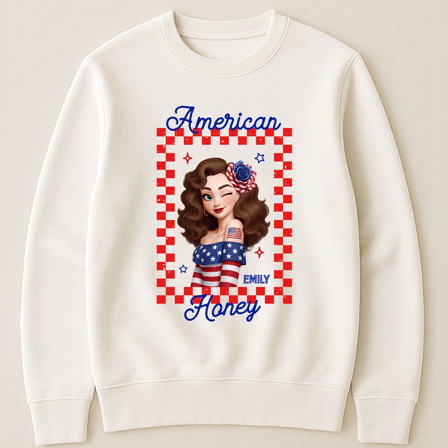 American-Honey-Red,-White-&-250-Patriotic-Personalized-Shirt-3