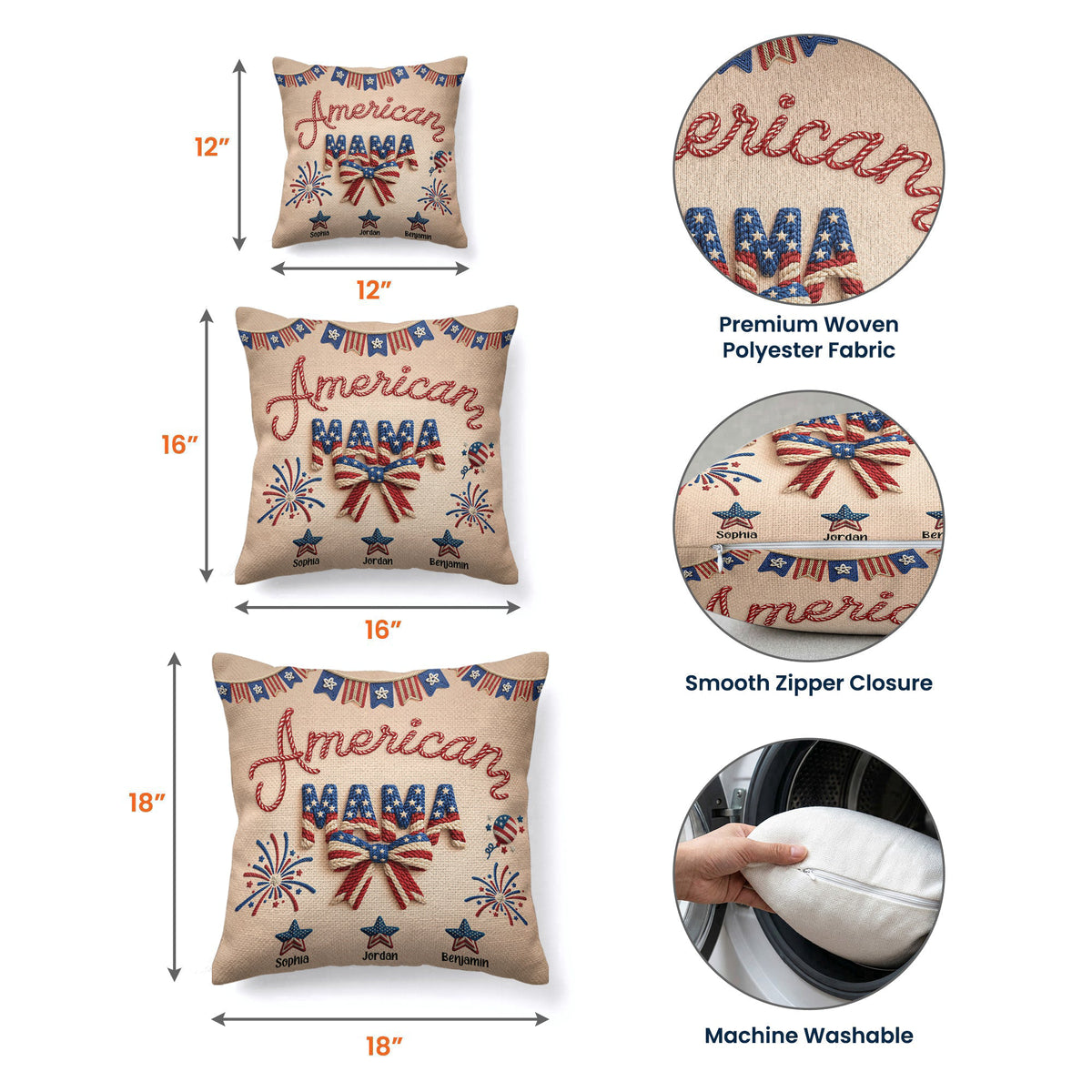 American_Mama_Grandma_250Th_Birthday_Usa_Faux_Pattern_Personalized_Pillow_Cover_5