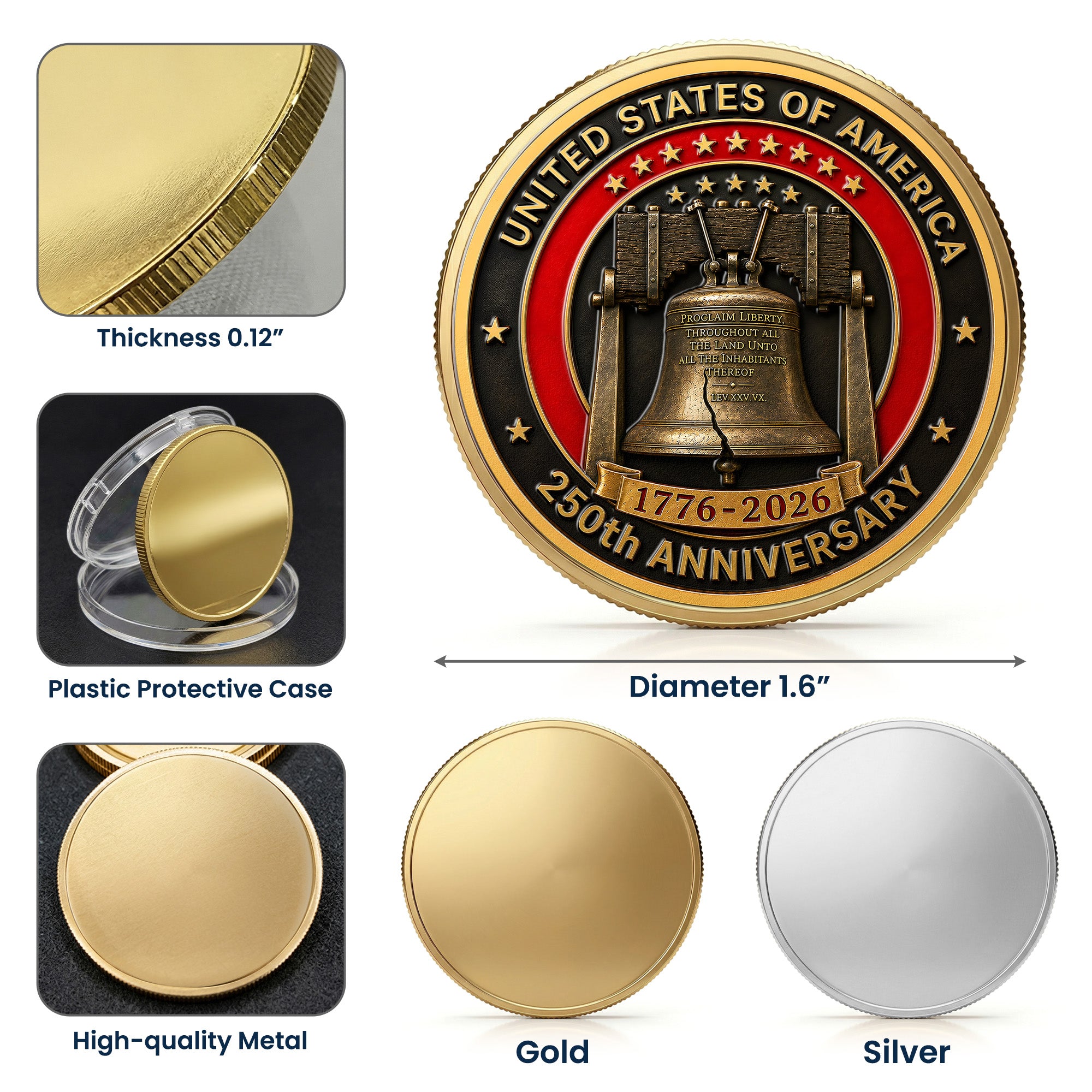 American-Symbol-250-Years-Of-Freedom-Liberty-Bell-Coin-7