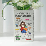 Anatomy Of A Bookworm - Personalized Ceramic Book Vase