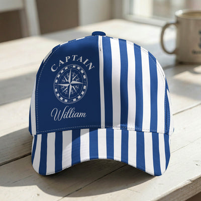 Anchor Compass Sailing Boat Cap, Custom Name - Personalized Cap