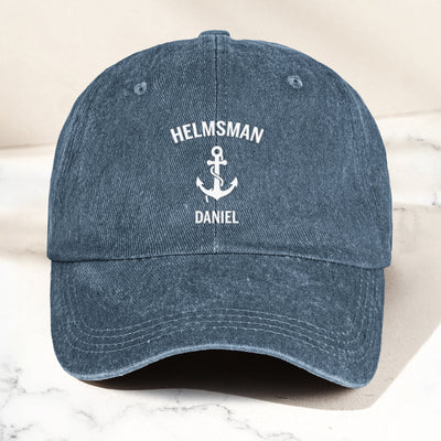 Anchor Compass Sailing Boat, Nautical - Personalized Cap
