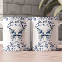 And Into The Garden I Go To Lose My Mind Toile De Jouy Butterfly - Personalized Mug