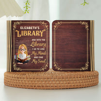 And Into The Library I Go To Lose My Mind And Find My Soul - Personalized Book Lamp