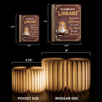 And Into The Library I Go To Lose My Mind And Find My Soul - Personalized Book Lamp