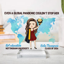 And Off She Went To Change The World - Personalized Acrylic Plaque