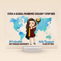 And Off She Went To Change The World - Personalized Acrylic Plaque