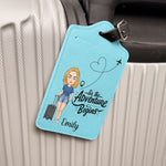 And So The Adventure Begin - Personalized Passport Cover And Luggage Tag Travel Set