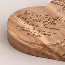 And So Together They Built A Life They Loved - Personalized Engraved Wood Plaque