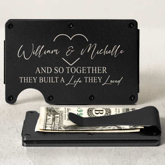 And So Together They Built A Life They Loved - Personalized Metal Wallet