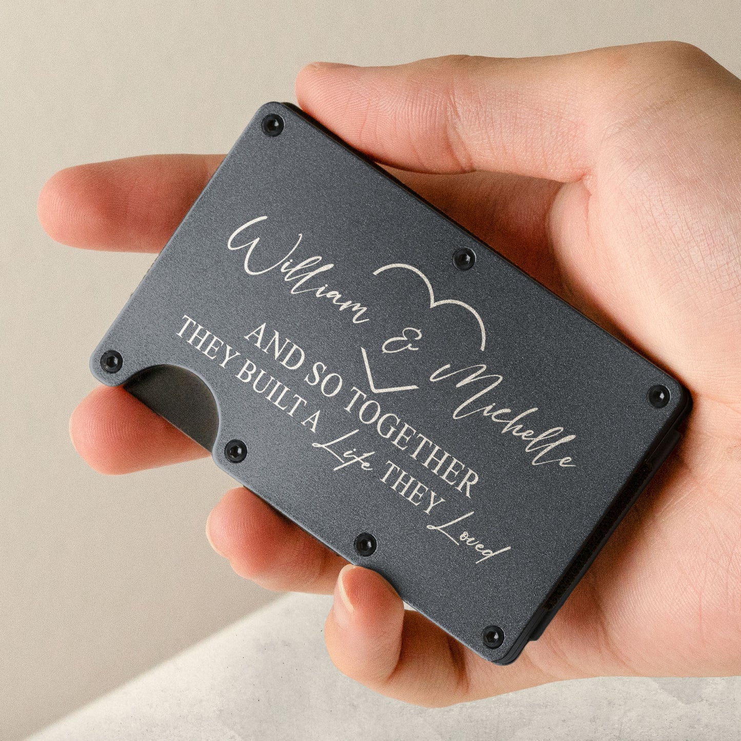 And So Together They Built A Life They Loved - Personalized Metal Wallet