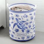 Animal Lovers Chinoiserie Toile De Jouy - Personalized Laundry Storage Basket