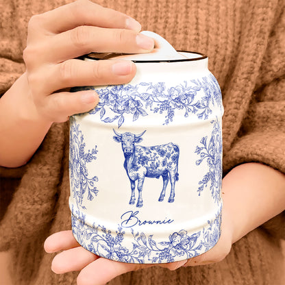 Animal Lovers Chinoiserie Toile De Jouy Version - Personalized Cookie Jar