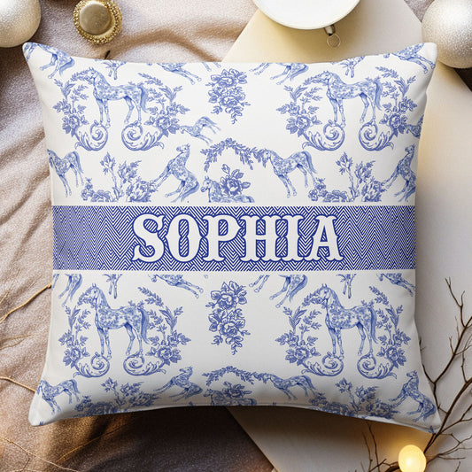 Animal Lovers Chinoiserie Toile De Jouy - Personalized Pillow (Insert Included)