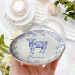 Animal Lovers Vintage Chinoiserie Toile De Jouy - Personalized Jewelry Dish